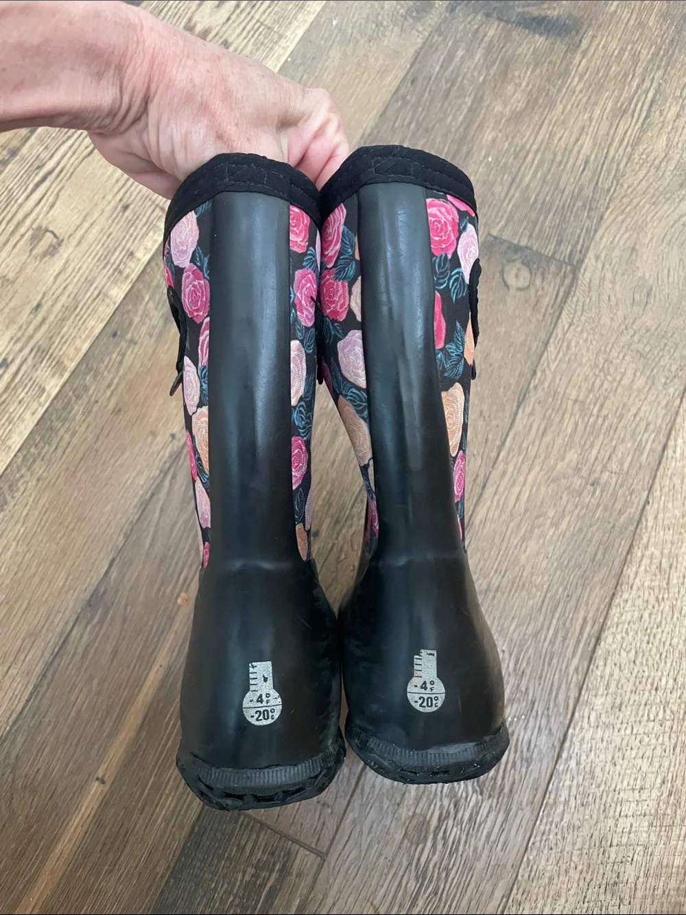 Bogs waterproof vintage rose boots girl 10
